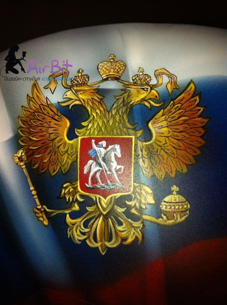 Аэрография на хоккейный шлем