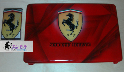 Аэрография логотипа ferrari